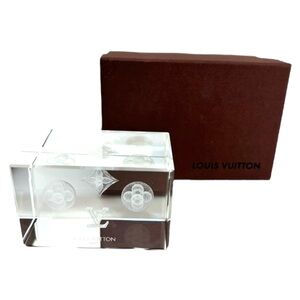 Louis Vuitton Monogram Paperweight Exclusive 3D Laser Engraving w/Original Box